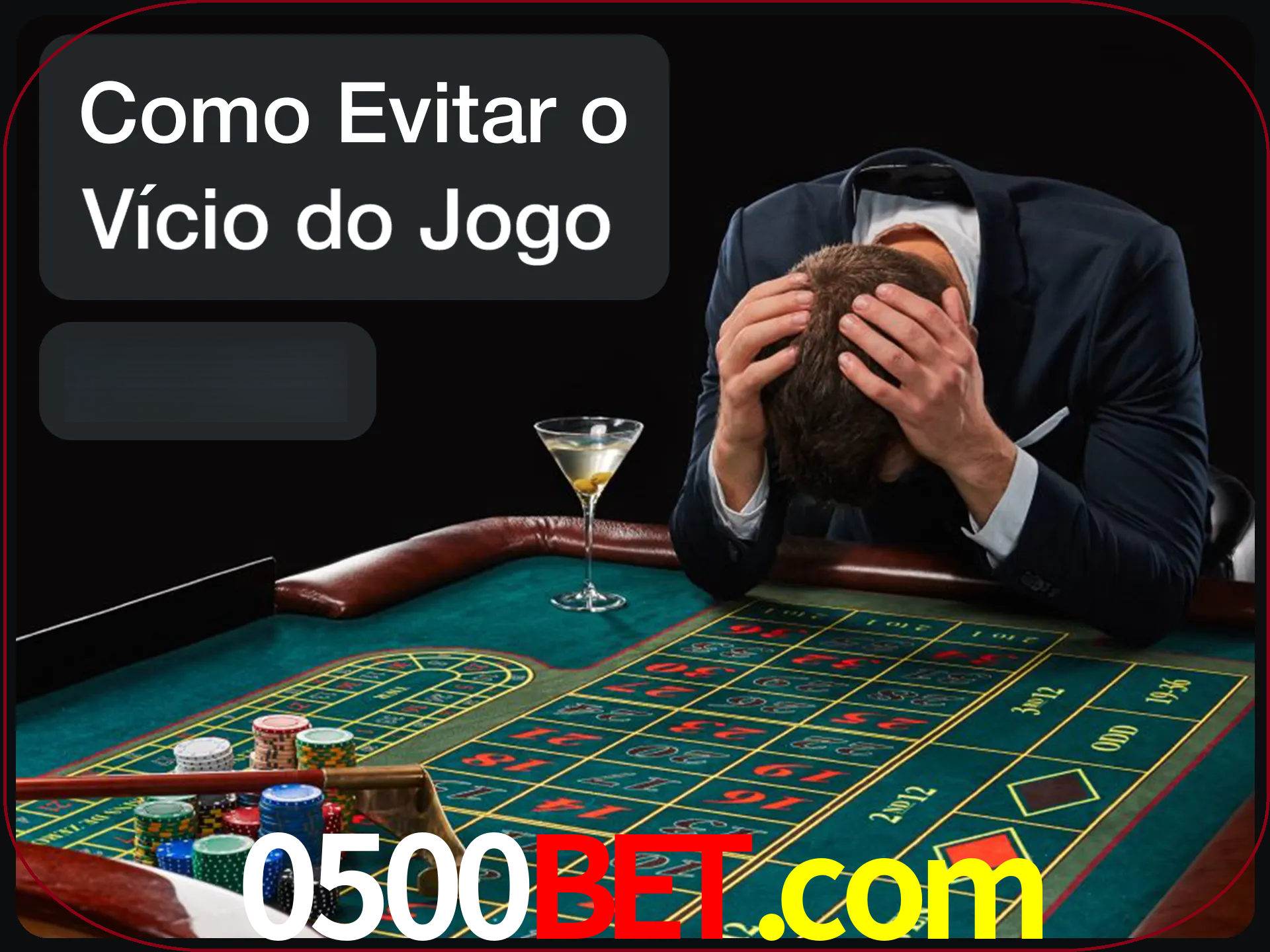 Você é responsável por cada uma de suas apostas.